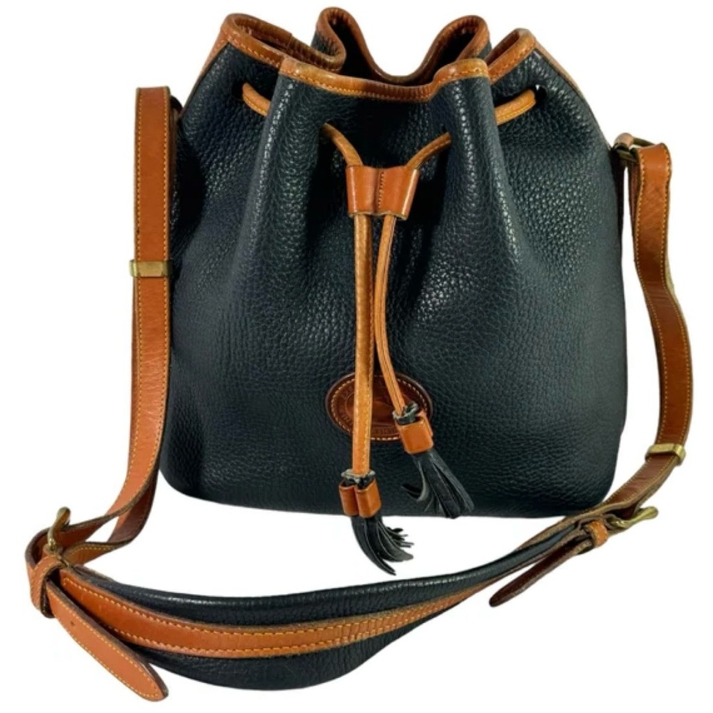 New Dooney & Burke Pebble Grain Leather
Drawstring Crossbody Bucket Bag. - Picture 8 of 16